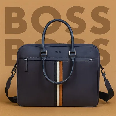 HUGO BOSS LAPTOP BAG - DENIM BLUE
